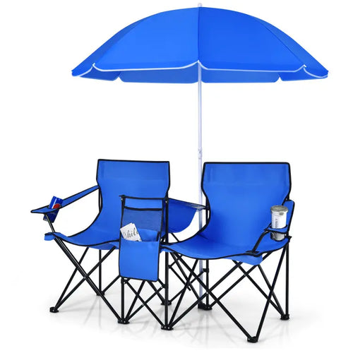 Double Folding Chair for Camping & Picnic, Lightweight Portable Outdoor Loveseat
